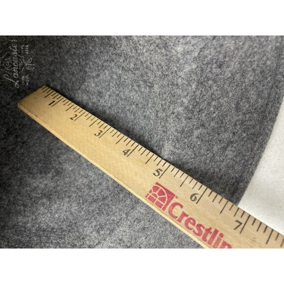 Vintage Lancaster Designer Wool Gray Fedora Hat 11" W Accessory Felt WPL 4384 - Picture 14 of 16